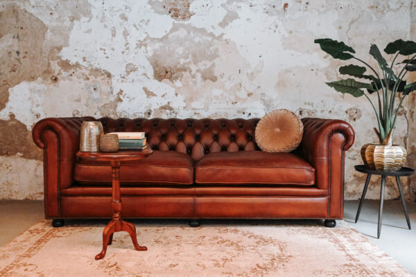 Klassieke chesterfield leer